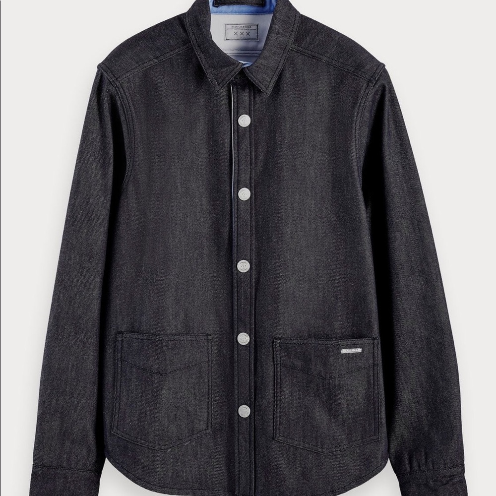 Scotch & Soda Reversible Ombre Cotton-Blend Overshirt Size M